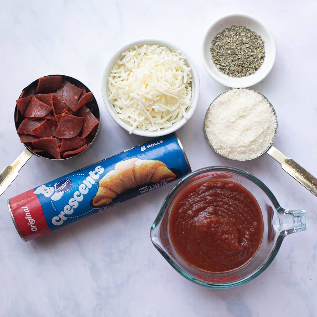 ingredients for pizza muffins recipe