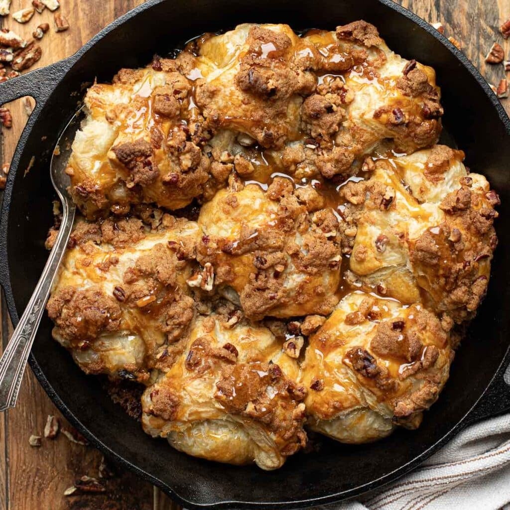 Puff Pastry Apple Dumplings with Streusel Topping