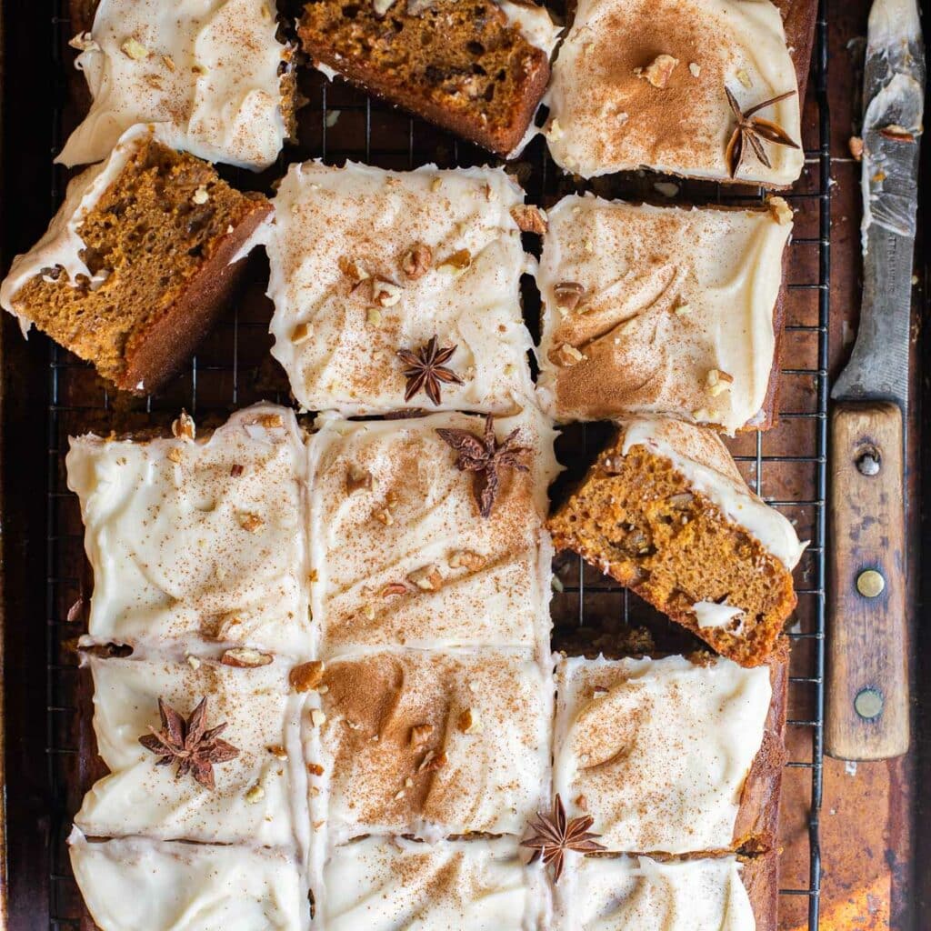 Pumpkin Spice Cake with Cream Cheese Frosting