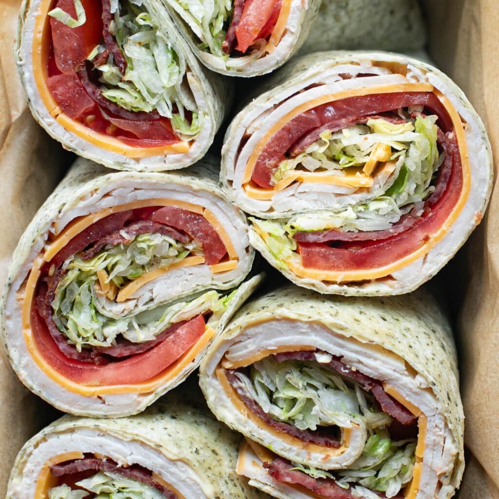 BLT turkey wraps