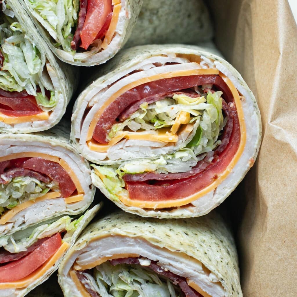 turkey BLT wraps