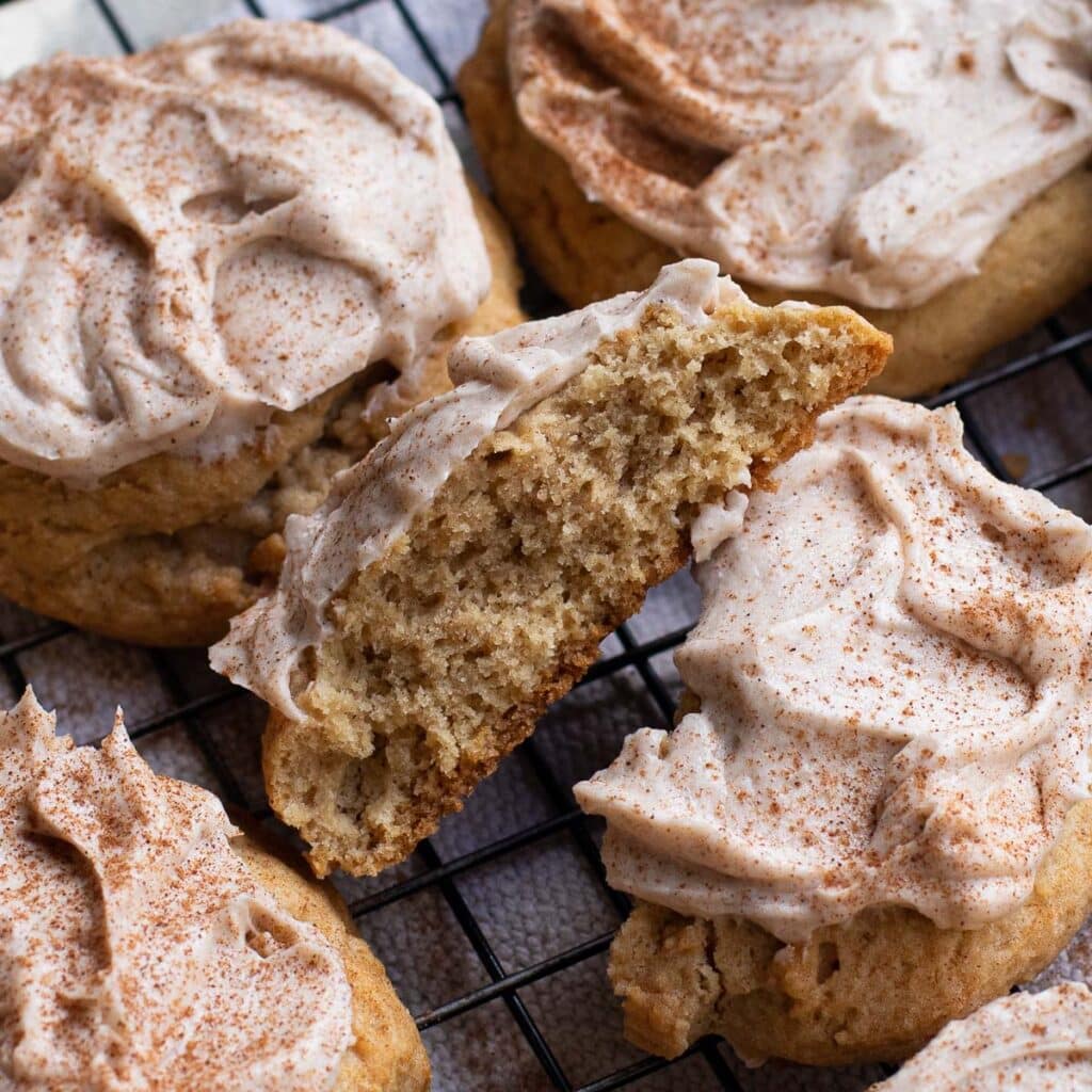 Apple Butter Cookies with Cinnamon Vanilla Frosting