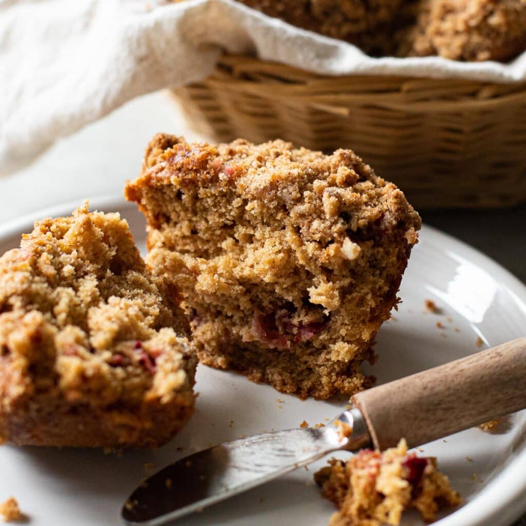 Apple Butter Cranberry Muffins with Streusel Topping