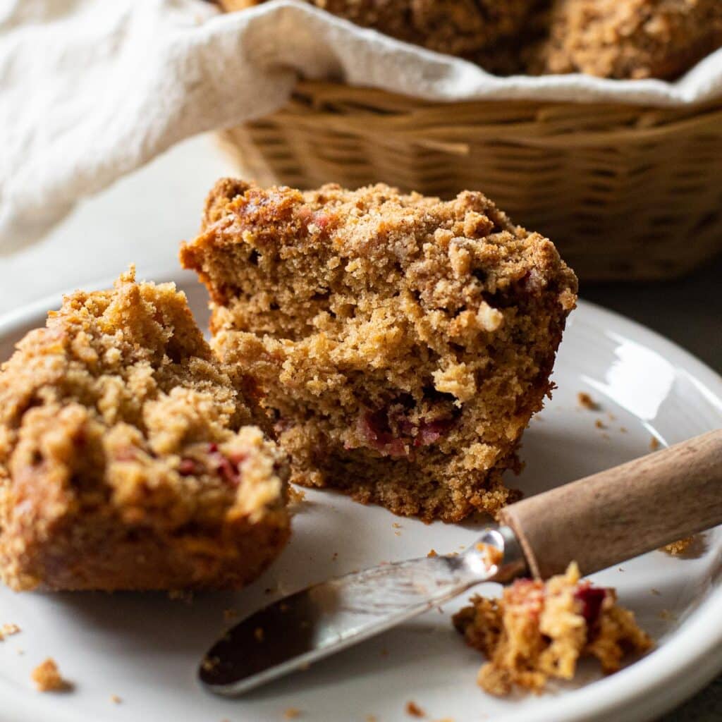 Apple Butter Cranberry Muffins with Streusel Topping