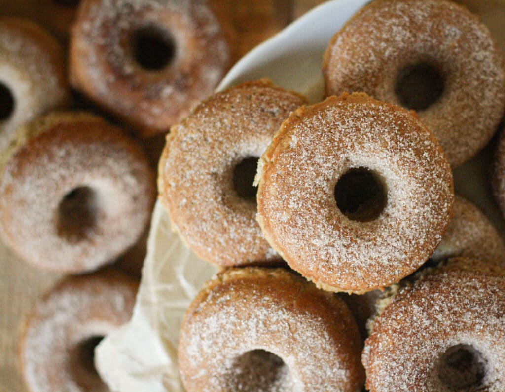 Baked Apple Butter Doughnuts