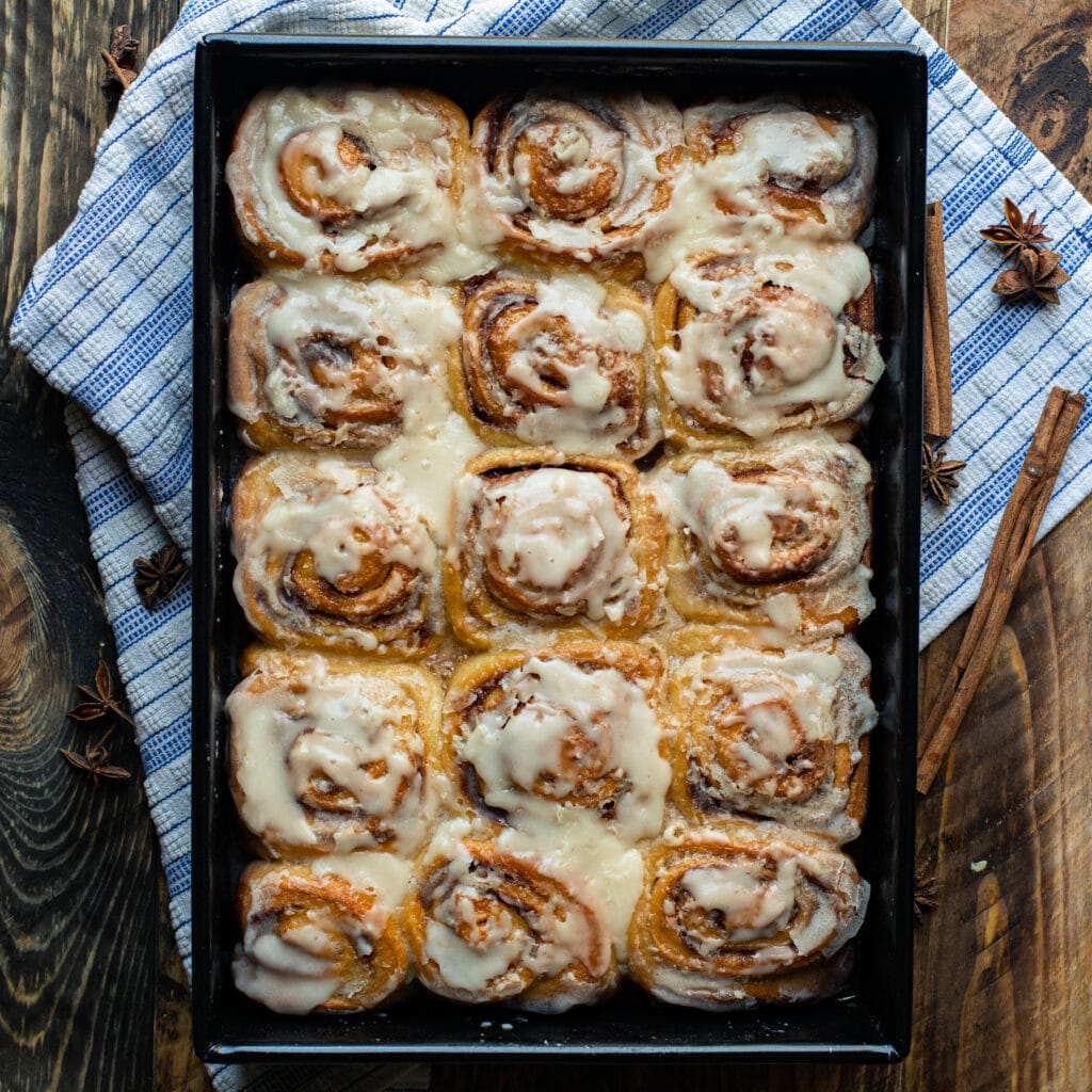 Classic Cinnamon Rolls with Vanilla Frosting