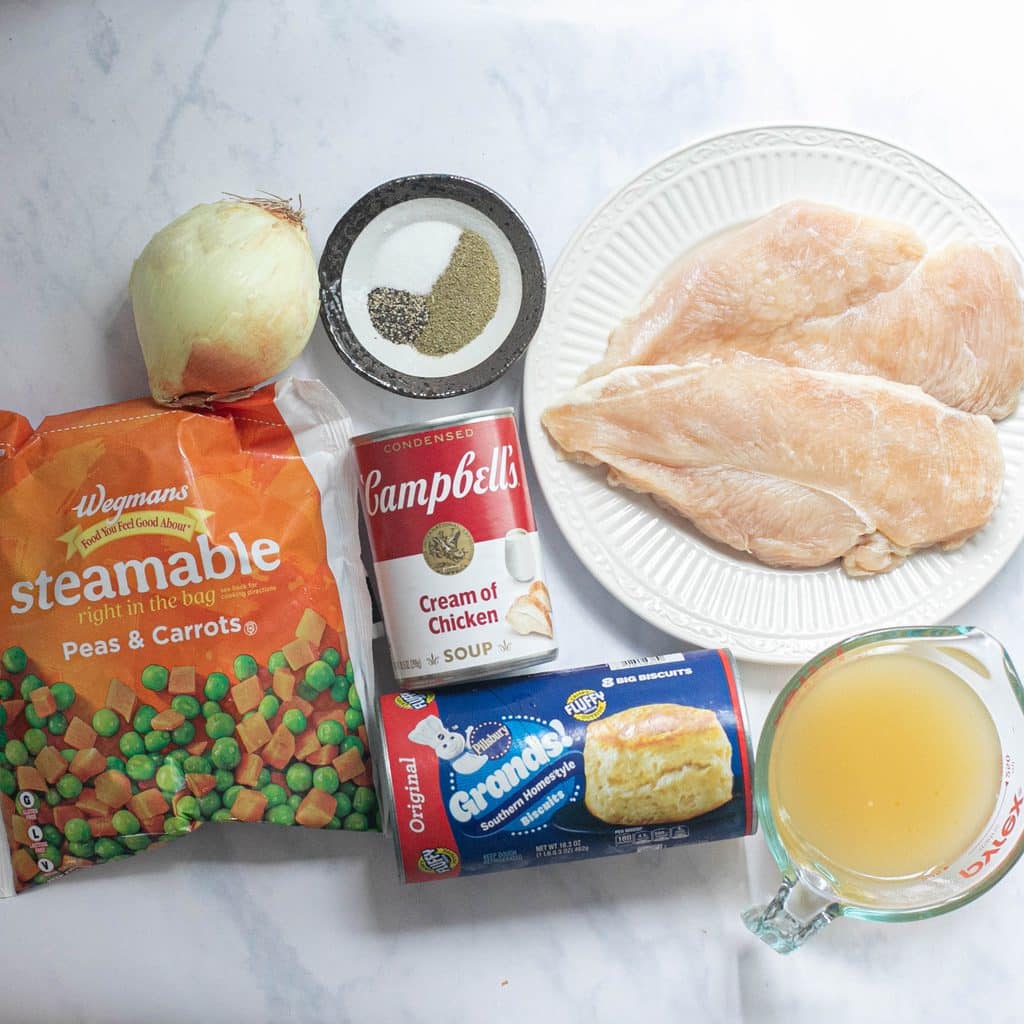 ingredients for crockpot chicken and dumplings recipe