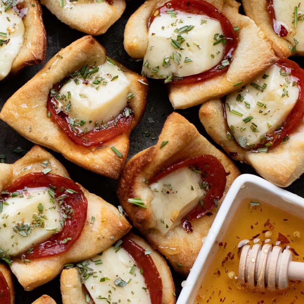 Hot Honey Pepperoni Cheese Bites