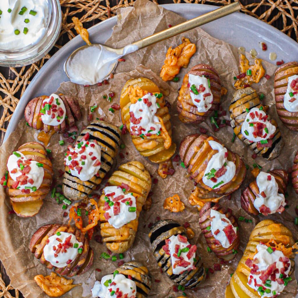 Loaded Mini Hasselback Potatoes