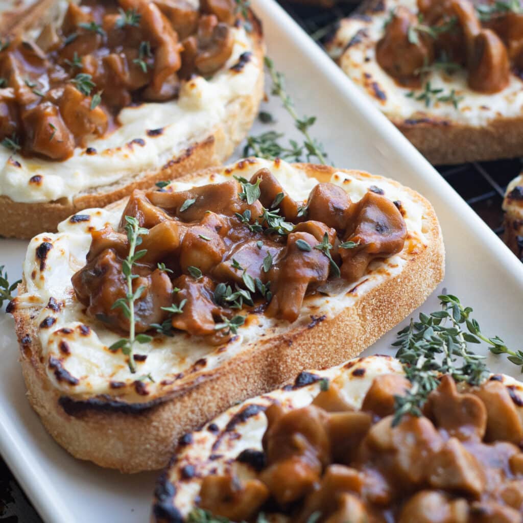 Mushroom Gruyere Toasts