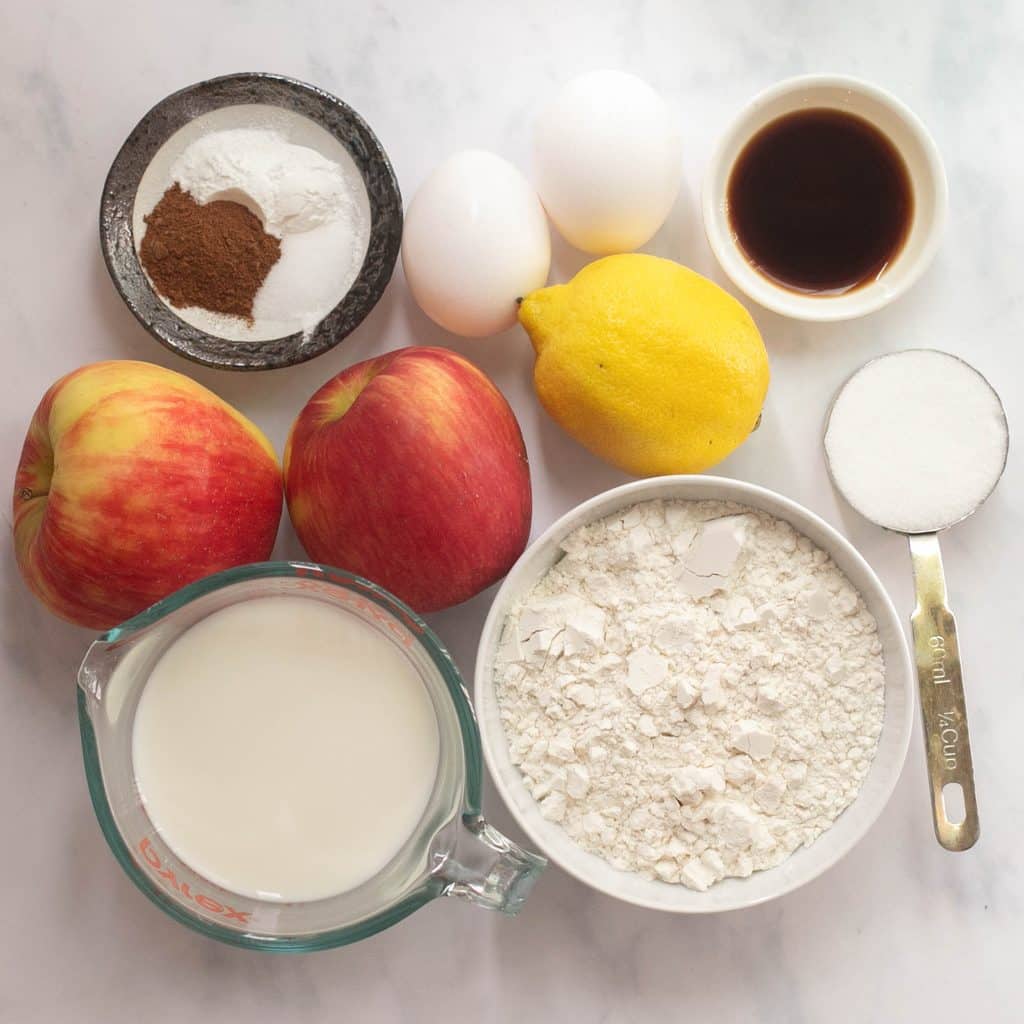 ingredients for apple fritters recipe