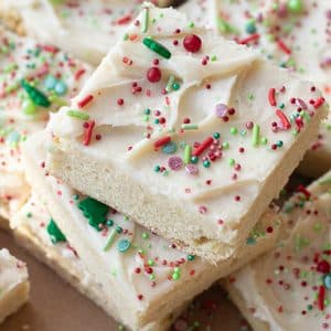 Christmas sugar cookie bars