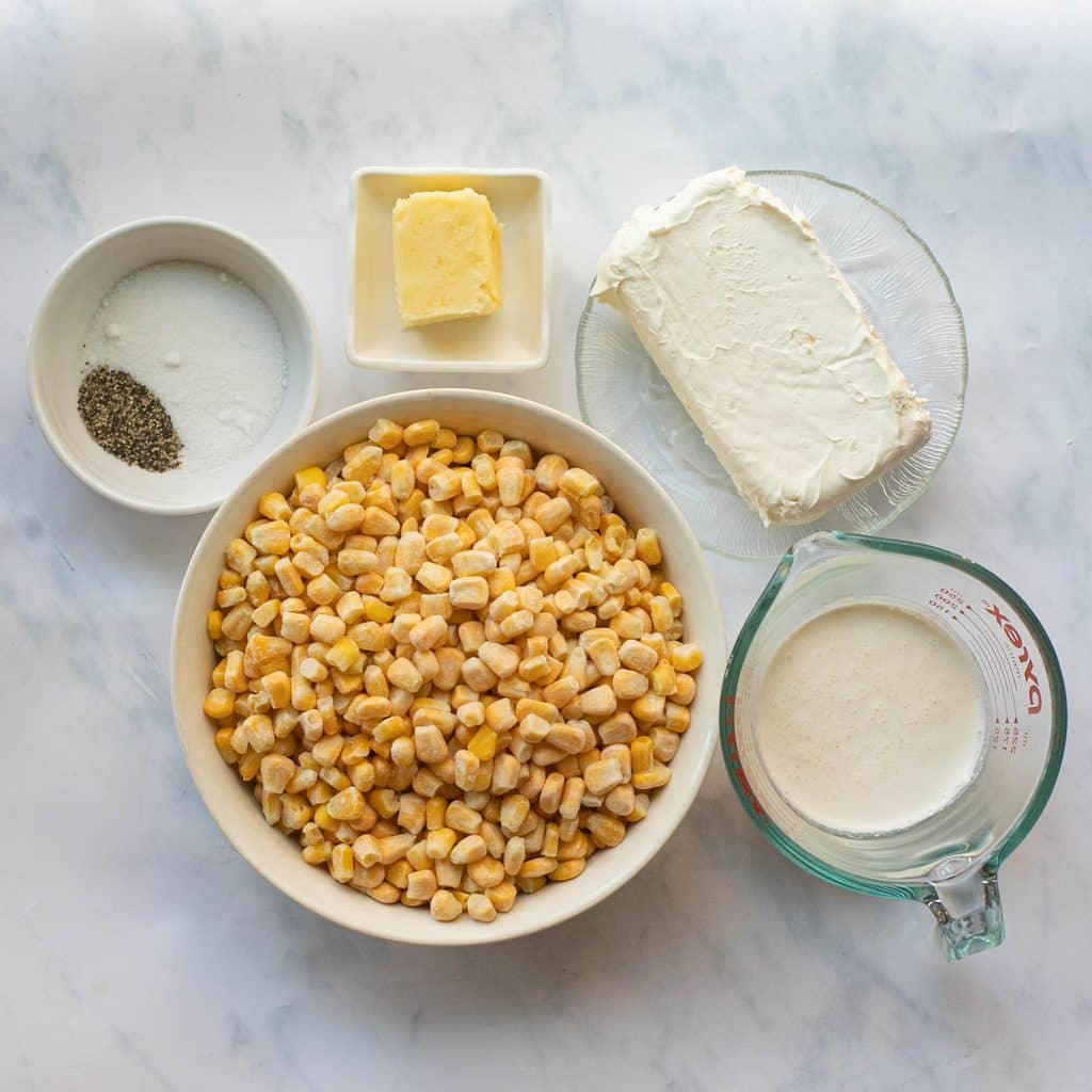 ingredients for crockpot creamed corn recipe