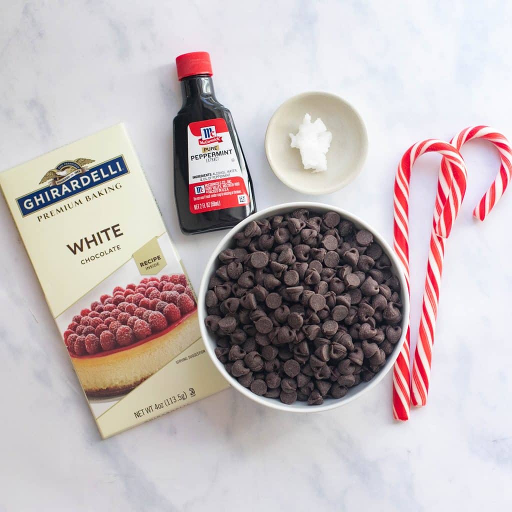 ingredients for peppermint bark recipe
