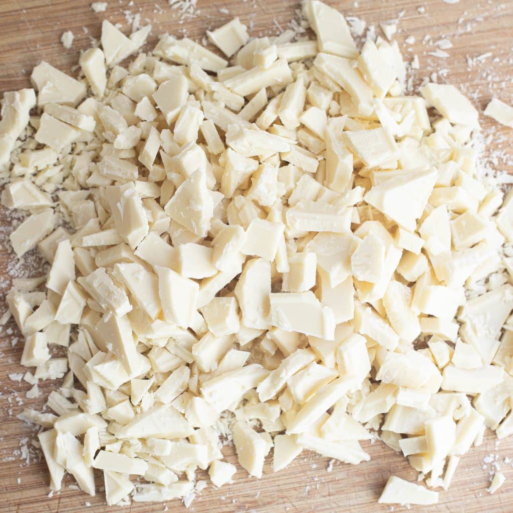 chopped white chocolate