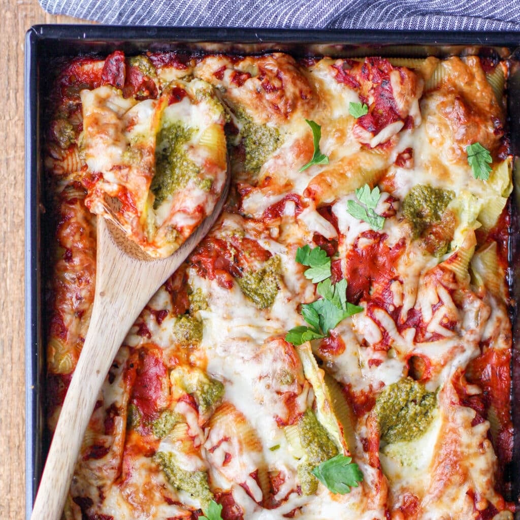 Pesto Ricotta Stuffed Shells
