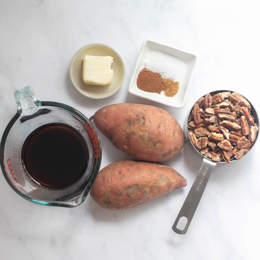 ingredients for roasted sweet potatoes recipe