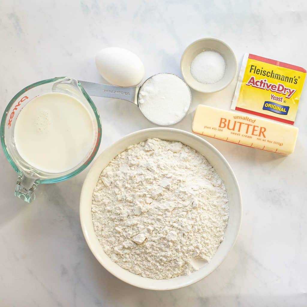 ingredients for Texas Roadhouse rolls recipe